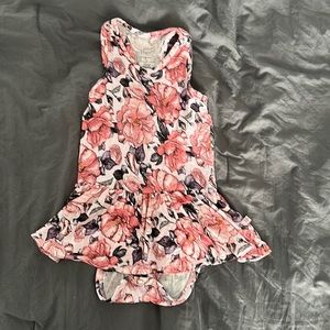 Vivi Floral Racerback Twirl Skirt Bodysuit 12-18M